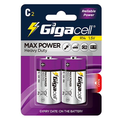 Gigacell Max Power Heavy Duty C 1.5V Battery