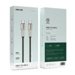کابل USB-C به USB-C با سری فلزی 60W گرین لاین مدل Braided Zinc Alloy