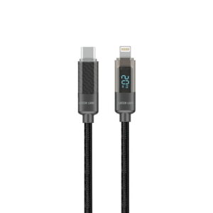 کابل شارژ نمایشگردار USB-C به Lightning گرین لاین مدل Digital Display Cable-20W
