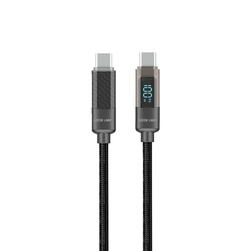کابل شارژ نمایشگردار دو سر تایپ سی فوق سریع 100 وات گرین لاین مدل Digital Display Cable