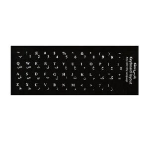 Persian letters keyboard sticker leather design