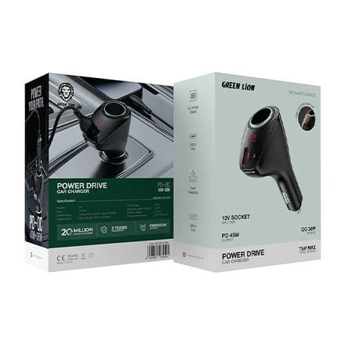 شارژر فندکی 75 وات گرین لاین مدل Power Drive