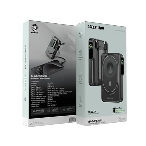 پاوربانک مگ سیف 10 هزار گرین لاین مدل Mag Vision